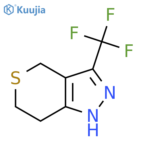 3-(Trifluoromethyl)-1,4,6,7-tetrahydrothiopyrano[4,3-c]pyrazole structure