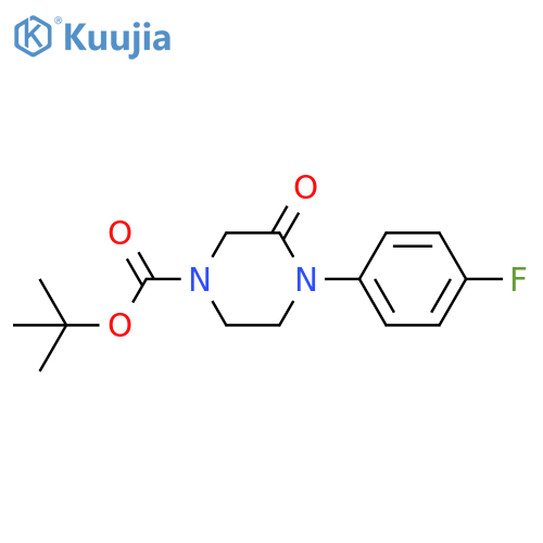 Tert-butyl 4-(4-fluorophenyl)-3-oxopiperazine-1-carboxylate structure