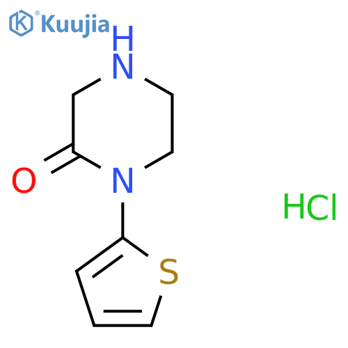 1-(Thiophen-2-yl)piperazin-2-one hydrochloride structure