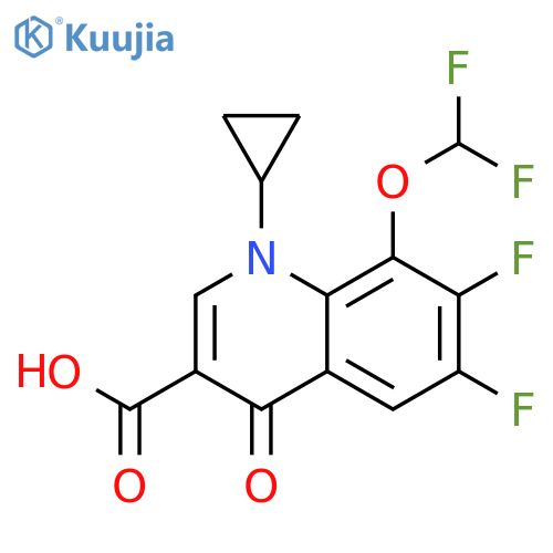 1-Cyclopropyl-8-(difluoromethoxy)-6,7-difluoro-1,4-dihydro-4-oxo-3-quinolinecarboxylic Acid structure