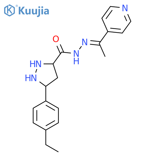 3-(4-ethylphenyl)-N'-(1E)-1-(pyridin-4-yl)ethylidene-1H-pyrazole-5-carbohydrazide structure
