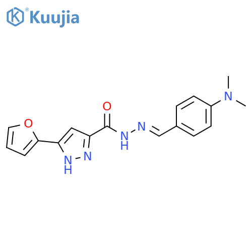 N'-(1E)-4-(dimethylamino)phenylmethylidene-3-(furan-2-yl)-1H-pyrazole-5-carbohydrazide structure