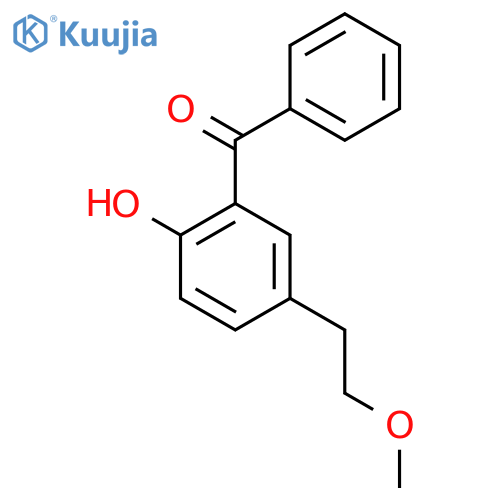 2-benzoyl-4-(2-methoxyethyl)phenol structure