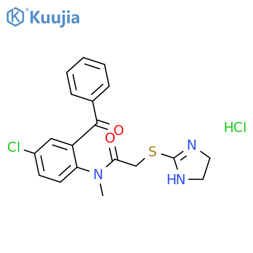 Acetamide,N-(2-benzoyl-4-chlorophenyl)-2-[(4,5-dihydro-1H-imidazol-2-yl)thio]-N-methyl-,hydrochloride (1:1) structure