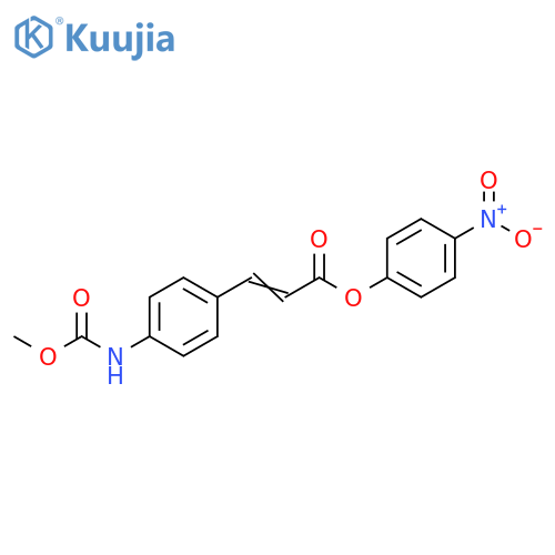 2-Propenoic acid, 3-[4-[(methoxycarbonyl)amino]phenyl]-, 4-nitrophenylester structure