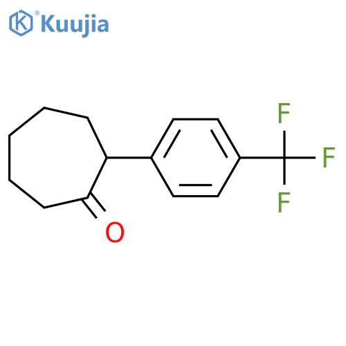 2-[4-(Trifluoromethyl)phenyl]cycloheptan-1-one structure