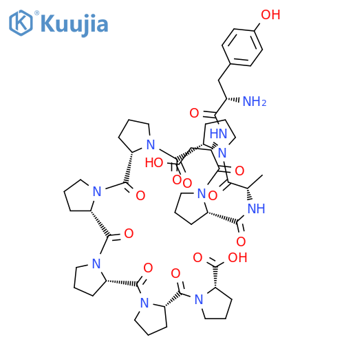 L-Tyrosyl-L-α-aspartyl-L-prolyl-L-alanyl-L-prolyl-L-prolyl-L-prolyl-L-prolyl-L-prolyl-L-proline structure
