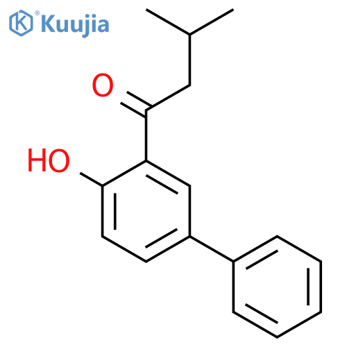 1-(2-hydroxy-5-phenylphenyl)-3-methylbutan-1-one structure