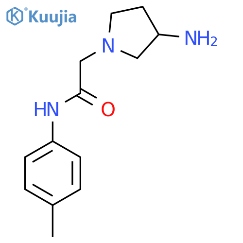 2-(3-Aminopyrrolidin-1-yl)-N-(p-tolyl)acetamide structure