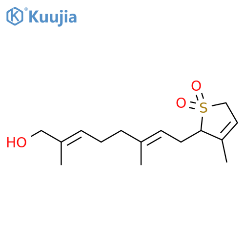 (E,E)-8-(2,5-Dihydro-3-methyl-1,1-dioxido-2-thienyl)-2,6-dimethyl-2,6-octadien-1-ol structure