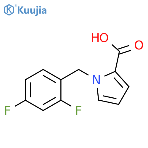 1-[(2,4-difluorophenyl)methyl]-1h-pyrrole-2-carboxylic acid structure