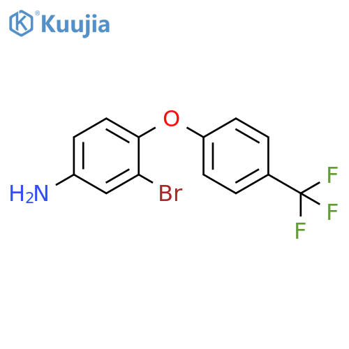 3-bromo-4-[4-(trifluoromethyl)phenoxy]aniline structure
