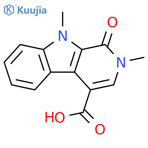 2,9-dimethyl-1-oxo-2,9-dihydro-1H-beta-carboline-4-carboxylic acid structure