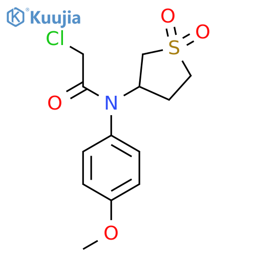 2-chloro-N-(1,1-dioxo-1lambda6-thiolan-3-yl)-N-(4-methoxyphenyl)acetamide structure