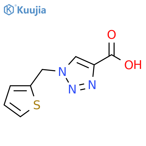 1-(thiophen-2-ylmethyl)-1H-1,2,3-triazole-4-carboxylic acid structure