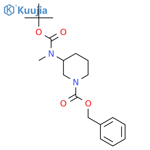 Benzyl 3-((tert-butoxycarbonyl)(methyl)amino)piperidine-1-carboxylate structure