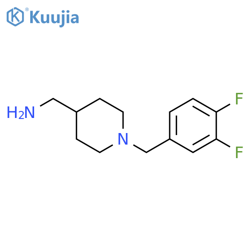 {1-[(3,4-difluorophenyl)methyl]piperidin-4-yl}methanamine structure