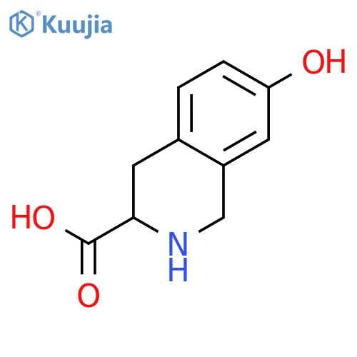 (3S)-7-hydroxy-1,2,3,4-tetrahydroisoquinoline-3-carboxylic acid structure