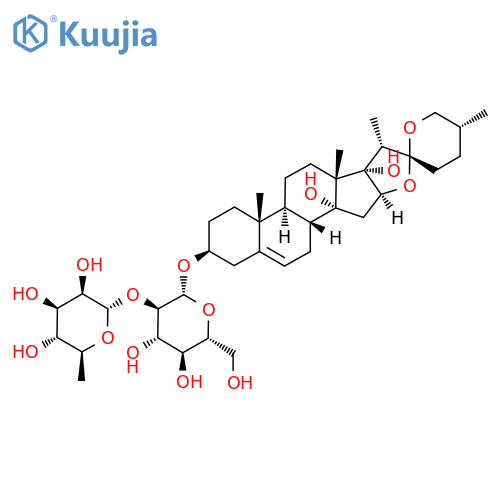Ophiogenin 3-O-α-L-rhamnopyranosyl-(1→2)-β-D-glucopyranoside structure