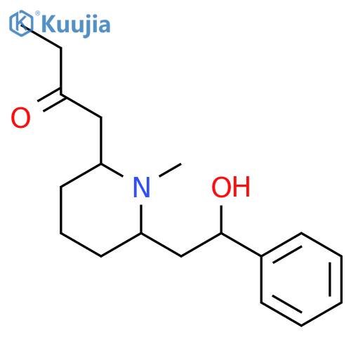 2-Butanone, 1-[6-(2-hydroxy-2-phenylethyl)-1-methyl-2-piperidinyl]- structure