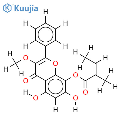 3-Me ether,8-O-(2-methylbutanoyl)-3,5,7,8-Tetrahydroxyflavone structure