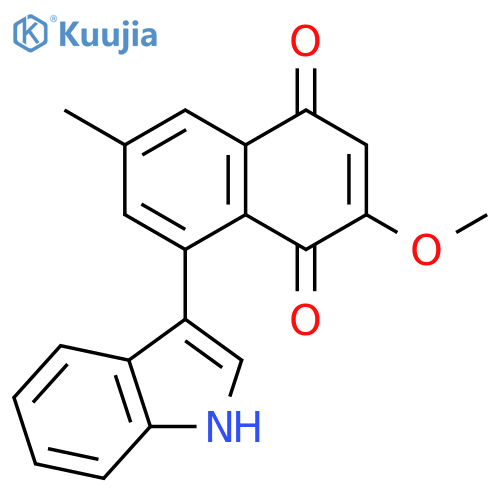 1,4-Naphthalenedione,8-(1H-indol-3-yl)-2-methoxy-6-methyl- structure