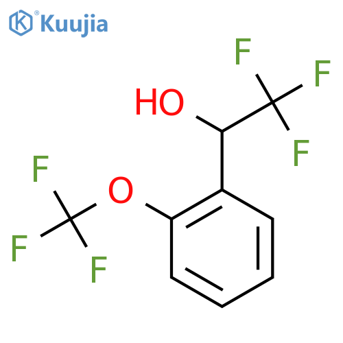 2,2,2-trifluoro-1-2-(trifluoromethoxy)phenylethan-1-ol structure