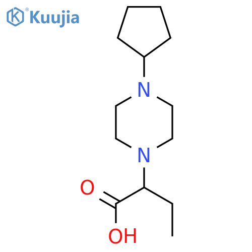2-(4-Cyclopentylpiperazin-1-yl)butanoic acid structure