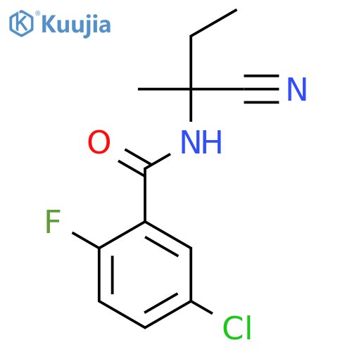 5-chloro-N-(1-cyano-1-methylpropyl)-2-fluorobenzamide structure