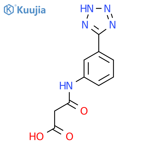 2-{3-(1H-1,2,3,4-tetrazol-5-yl)phenylcarbamoyl}acetic acid structure