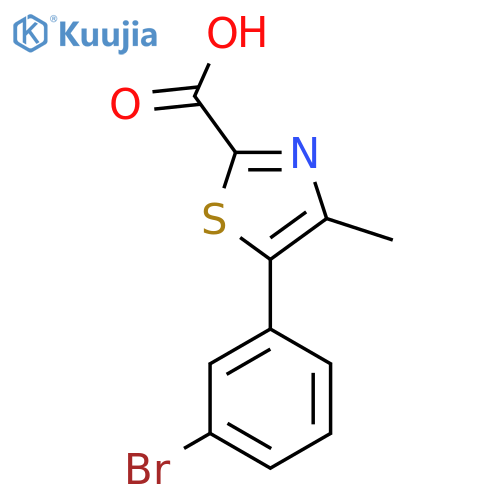 5-(3-Bromophenyl)-4-methyl-1,3-thiazole-2-carboxylic acid structure