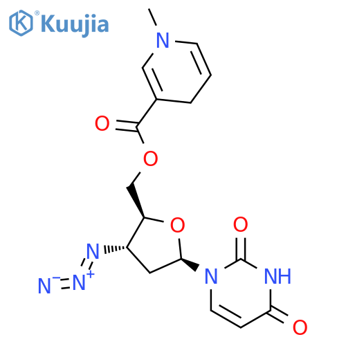 Uridine,3'-azido-2',3'-dideoxy-, 5'-(1,4-dihydro-1-methyl-3-pyridinecarboxylate) (9CI) structure