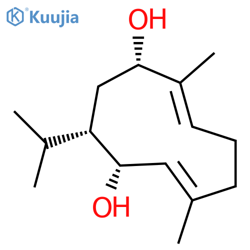 5,9-Cyclodecadiene-1,4-diol,5,9-dimethyl-2-(1-methylethyl)-, (1R,2S,4S,5E,9E)-rel-(-)- (9CI) structure