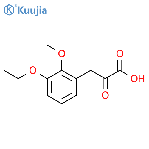 3-(3-ethoxy-2-methoxyphenyl)-2-oxopropanoic acid structure