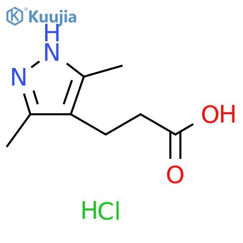 3-(3,5-dimethyl-1H-pyrazol-4-yl)propanoic acid hydrochloride structure