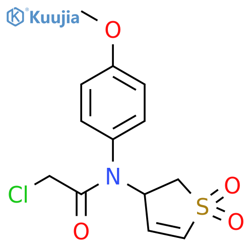 2-chloro-N-(1,1-dioxo-2,3-dihydro-1lambda6-thiophen-3-yl)-N-(4-methoxyphenyl)acetamide structure