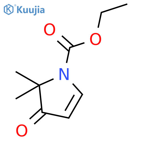 Ethyl 2,2-dimethyl-3-oxo-2,3-dihydro-1H-pyrrole-1-carboxylate structure