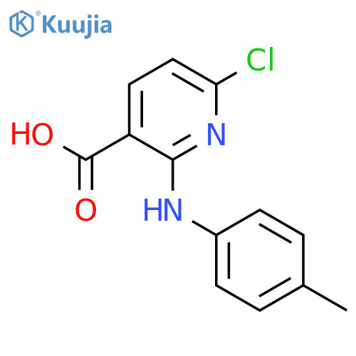 6-Chloro-2-(4-methylanilino)pyridine-3-carboxylic acid structure