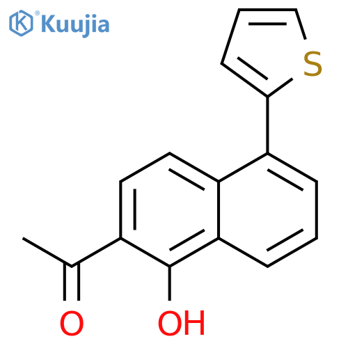 Ethanone, 1-[1-hydroxy-5-(2-thienyl)-2-naphthalenyl]- structure