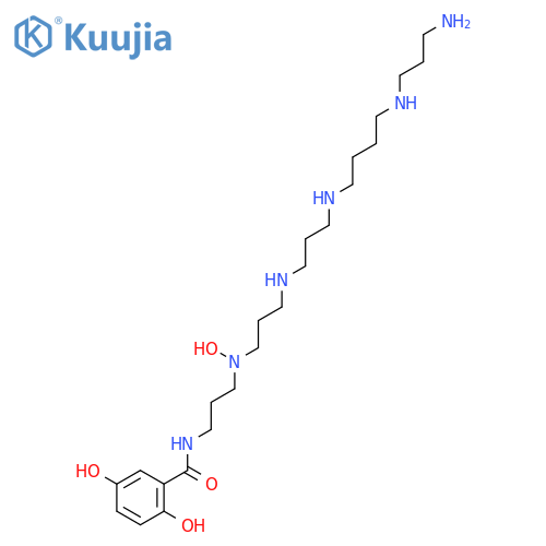 Benzamide,N-(20-amino-4-hydroxy-4,8,12,17-tetraazaeicos-1-yl)-2,5-dihydroxy- structure