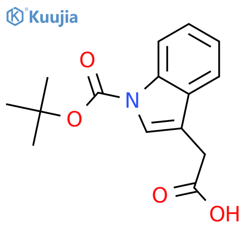 1-Boc-3-carboxymethylindole/2-(1-(tert-butoxycarbonyl)-1h-indol-3-yl)acetic acid structure