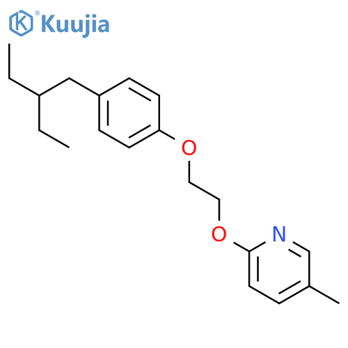 Pyridine,2-[2-[4-(2-ethylbutyl)phenoxy]ethoxy]-5-methyl- structure