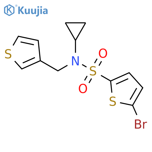 5-bromo-N-cyclopropyl-N-(thiophen-3-yl)methylthiophene-2-sulfonamide structure