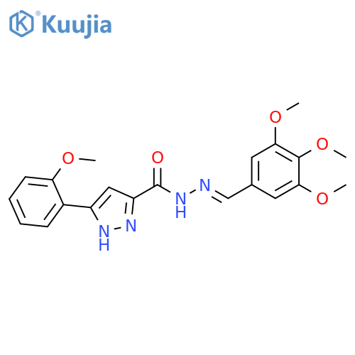3-(2-methoxyphenyl)-N'-(1E)-(3,4,5-trimethoxyphenyl)methylidene-1H-pyrazole-5-carbohydrazide structure