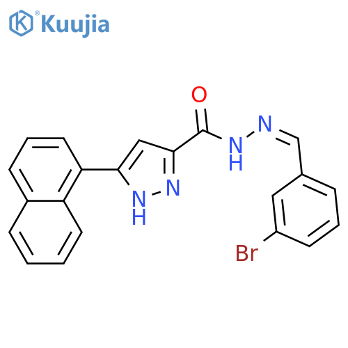 N'-(1Z)-(3-bromophenyl)methylidene-3-(naphthalen-1-yl)-1H-pyrazole-5-carbohydrazide structure
