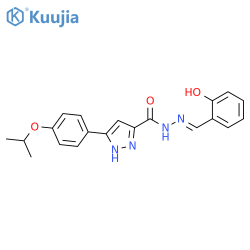 N'-(1E)-(2-hydroxyphenyl)methylidene-3-4-(propan-2-yloxy)phenyl-1H-pyrazole-5-carbohydrazide structure