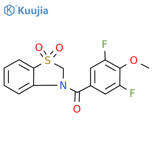 (3,5-Difluoro-4-methoxyphenyl)(1,1-dioxido-3(2H)-benzothiazolyl)methanone structure