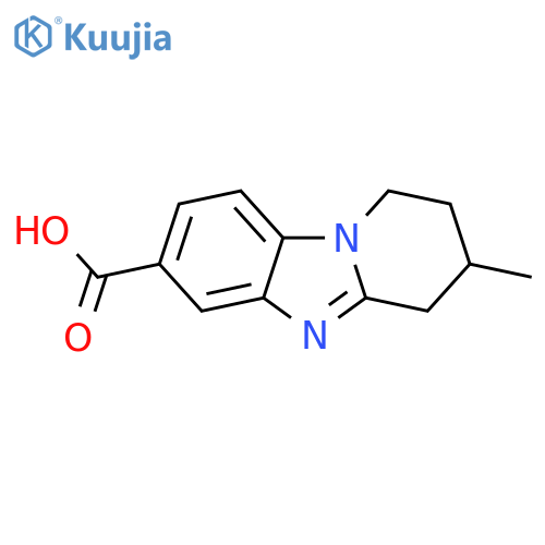 3-methyl-1,2,3,4-tetrahydrobenzo[4,5]imidazo[1,2-a]pyridine-7-carboxylic acid structure
