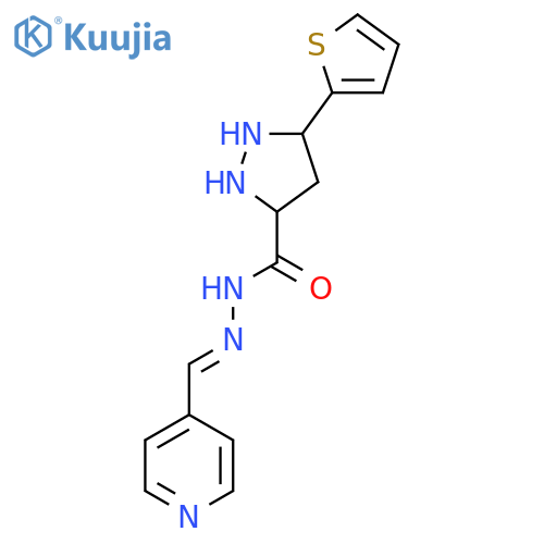 N'-[(1E)-(pyridin-4-yl)methylidene]-3-(thiophen-2-yl)-1H-pyrazole-5-carbohydrazide structure