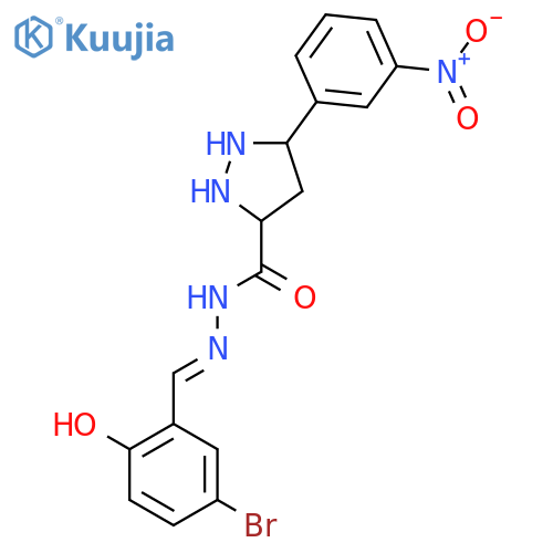 N'-[(1E)-(5-bromo-2-hydroxyphenyl)methylidene]-3-(3-nitrophenyl)-1H-pyrazole-5-carbohydrazide structure